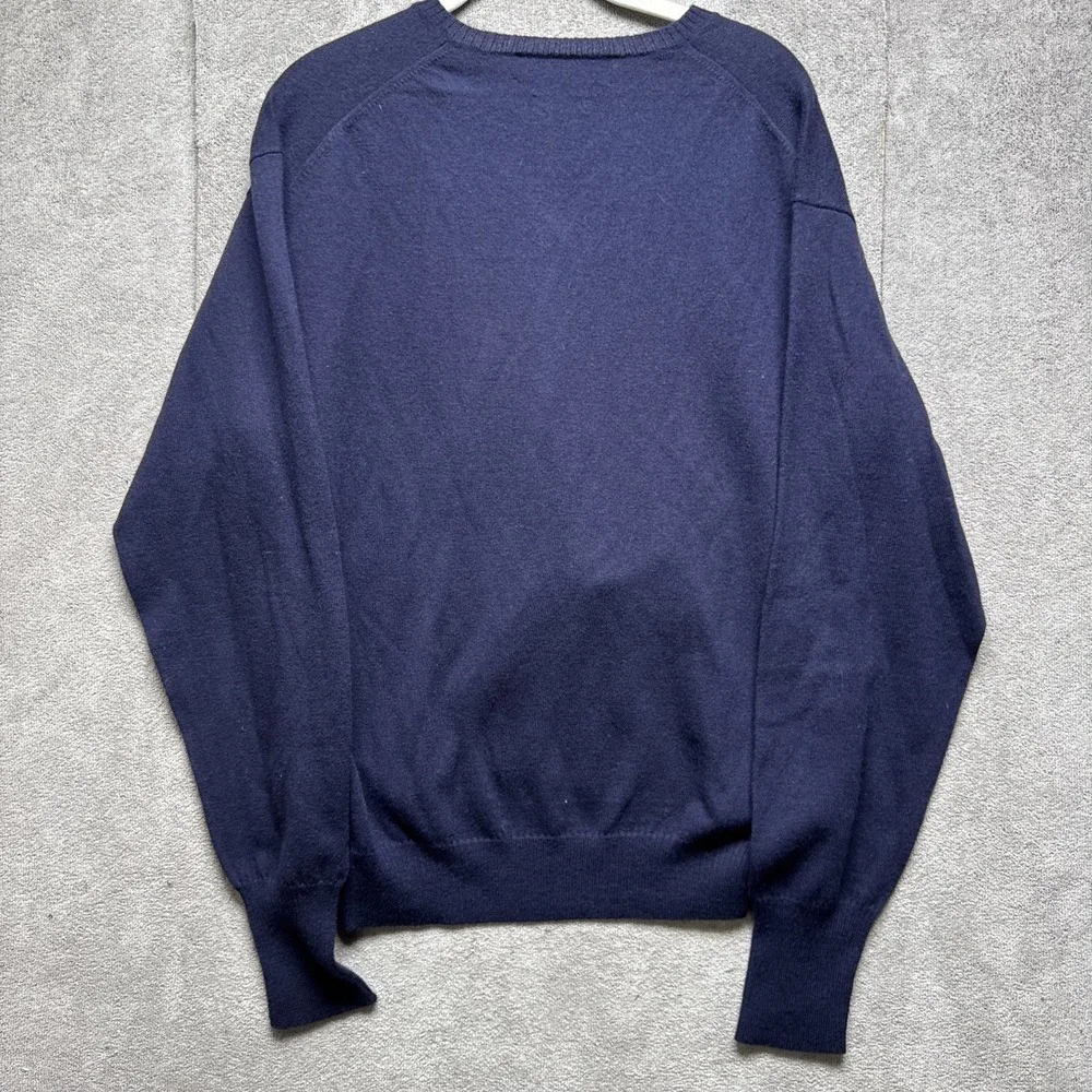 Polo Ralph Lauren Sweater Mens L Navy Blue Lambs Wool Lambs‎ Wool Pony  Pullover